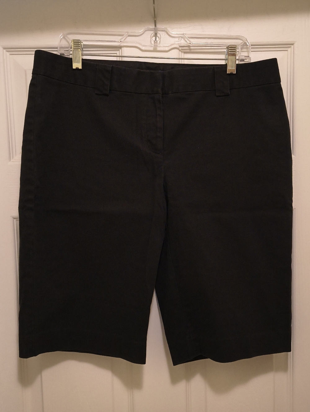 Express Bermuda Editor Shorts Black Cotton Size 12